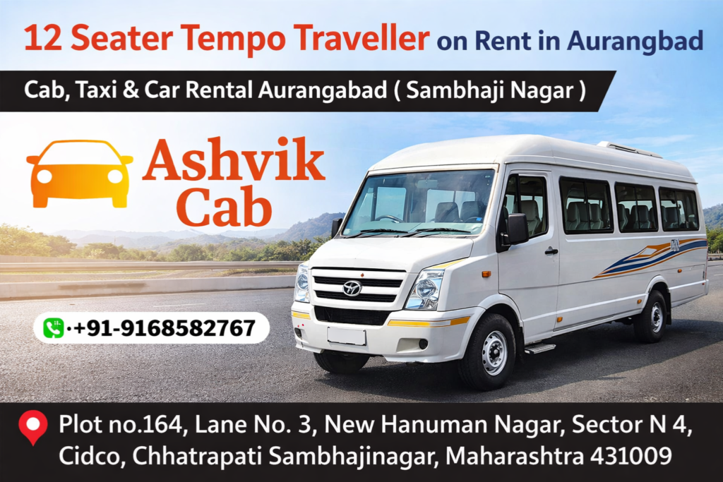 12 seater tempo traveller on rent in aurangabad