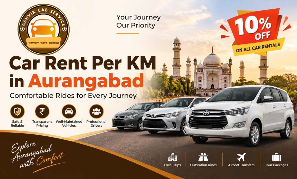 car rent per km in aurangabad