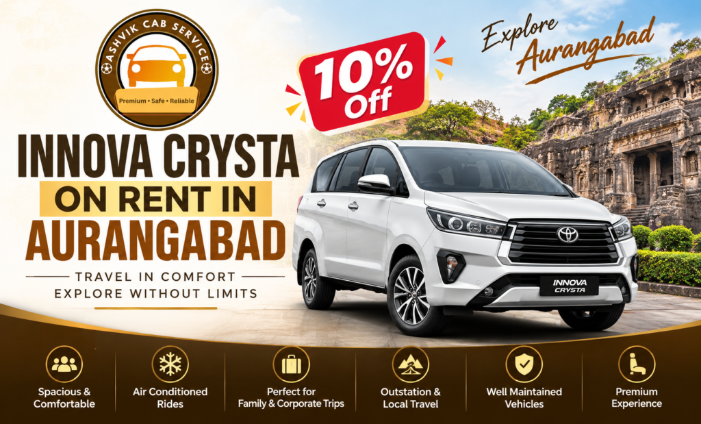 innova crysta on rent in aurangabad